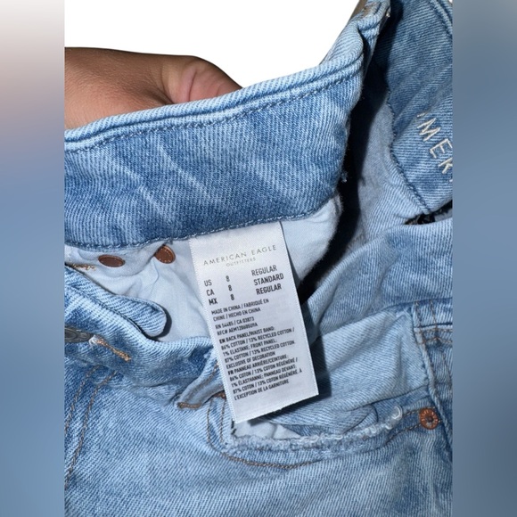 AE strigid curvy ripped super high waisted baggy straight jeans - Picture 3 of 9